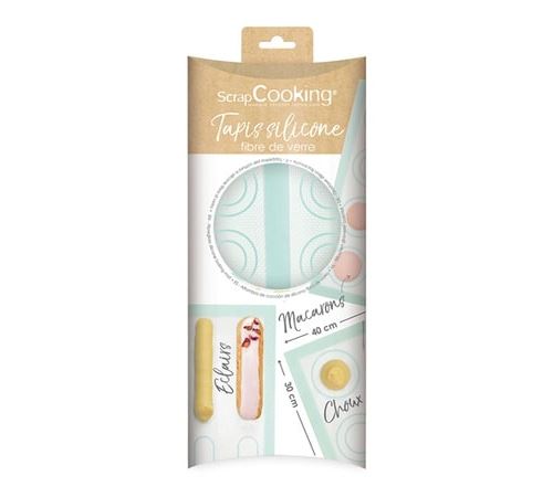 Kit à cuisiner Scrapcooking Tapis fibre de verre choux éclair macaron