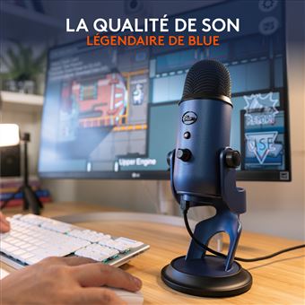 19€49 sur Microphone Blue Yeti filaire pour PC Mac Noir - Microphone -  Achat & prix