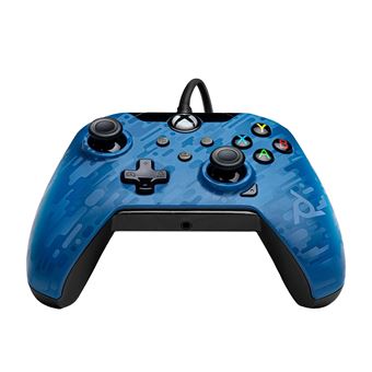 Manette filaire Pdp pour Xbox Séries X/S Bleu camouflage