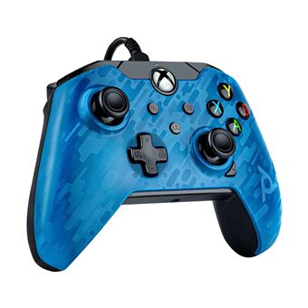 Manette filaire Pdp pour Xbox Séries X/S Bleu camouflage