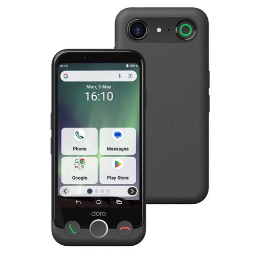 DORO Aurora A10 - 4G smartphone - double SIM - RAM 4 Go / Mémoire interne 64 Go - microSD slot - Écran LCD - 4.5 - 1280 x 720 pixels (60 Hz) - rear camera 13 MP - front camera 5 MP