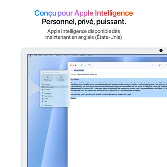 Apple iMac 24" écran retina 4,5K 512Go SSD 24 Go RAM Puce M4 CPU 10 cœurs GPU 10 cœurs Bleu