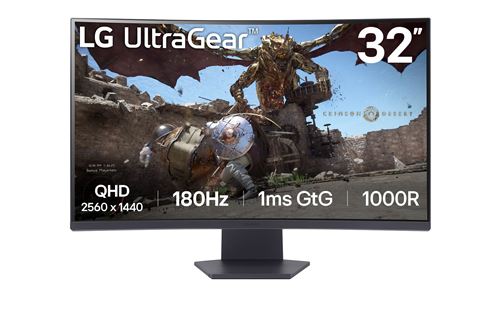 Ecran PC gaming LG 32GS60QC-B 32" Incurvé 180 Hz QHD