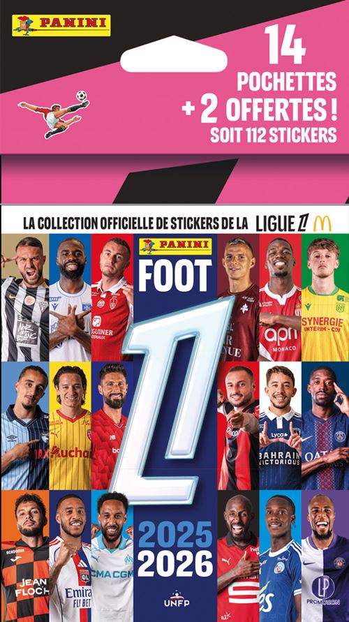 Carte à collectionner Panini Foot 2025 2026 Ligue 1 McDonald' Blister 14 pochettes + 2 offertes - vue 1