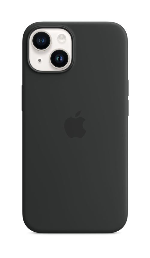 Coque en silicone avec MagSafe pour iPhone 14 Pro - Minuit