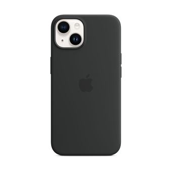 Apple - Coque de protection pour téléphone portable - compatibilité avec MagSafe - silicone - noir minuit - pour iPhone 14