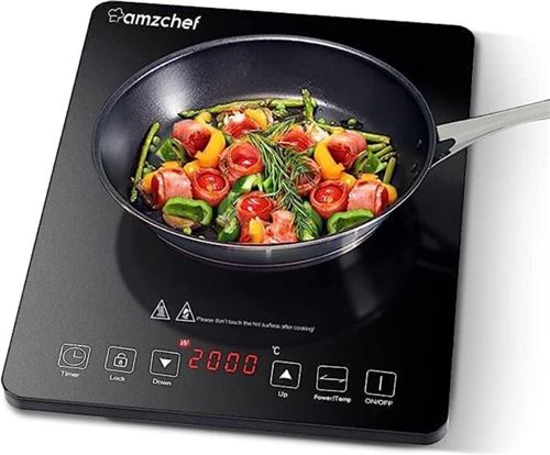 Plaque de cuisson induction amzchef 1 foyers 2000 W 44.5 cm