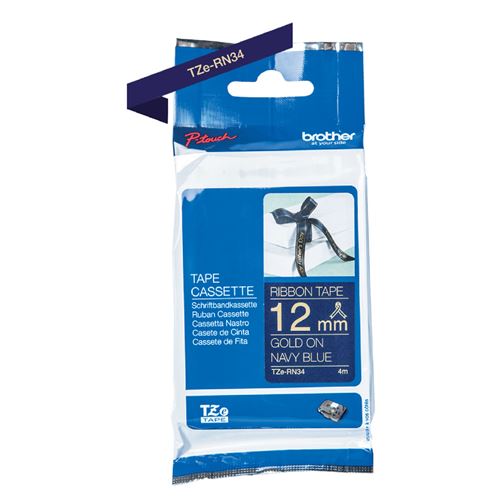 Cassette à ruban Brother TZe-R234 Or et Bleu nuit pour étiqueteuse P-Touch