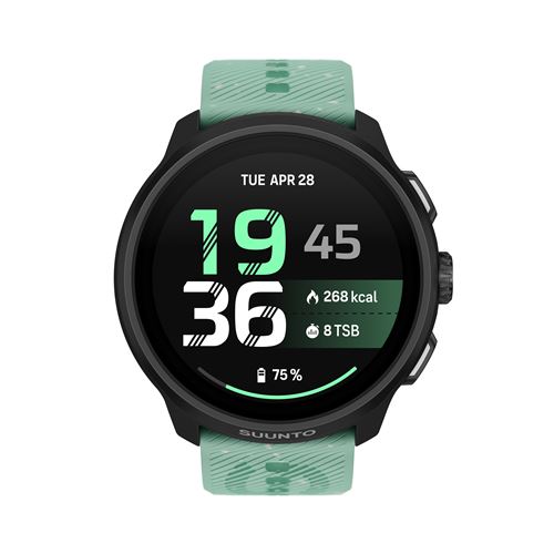 Montre Connectée Suunto Run 2 4Go Bluetooth Noir avec Bracelet Vert Aloe