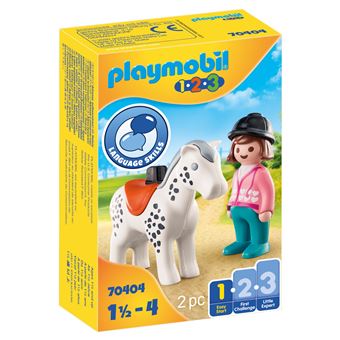 Playmobil 1.2.3 70404 Cavalière avec cheval - Playmobil