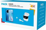 Pack Smartphone Honor 50 Lite 6.67" 128 Go Double SIM Bleu mer profond + Ecouteurs True Wireless BigBen Connected Digital Buds Blanc