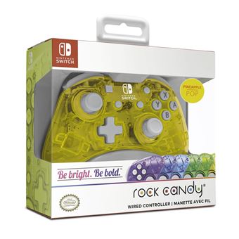 Manette Nintendo Switch filaire PDP Rock Candy Mini Jaune