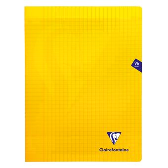 Cahier de 96 pages Seyès Clairefontaine Mimesys 24 x 32 cm Jaune - 1