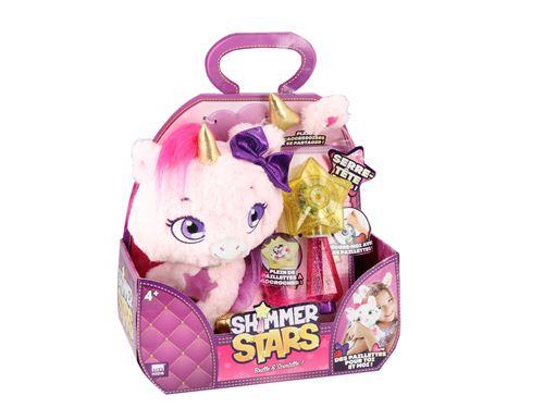 Shimmer Stars Unicorn Knuffel om te Personaliseren– [Artikel bestemd voor de Franse markt (niet verkrijgbaar in het Nederlands)]