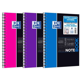 Cahiers Oxford Cornell A4+ - Lot De 2 - 160 Pages - Couverture Rigide - Réglure Méthode Cornell