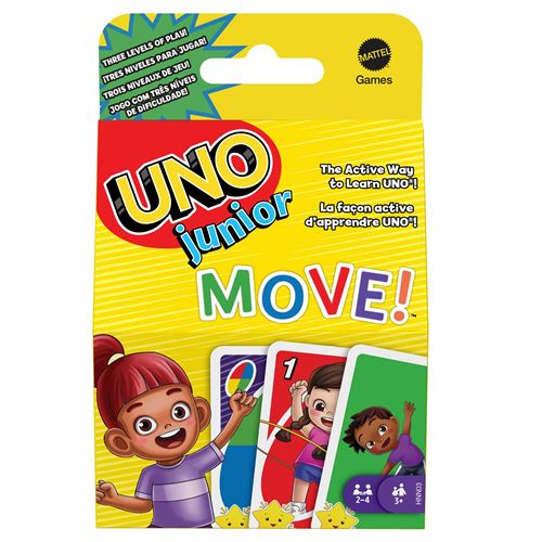 Mattel Games UNO-Jeu de cartes Junior Move!-pour les enfants et les familles