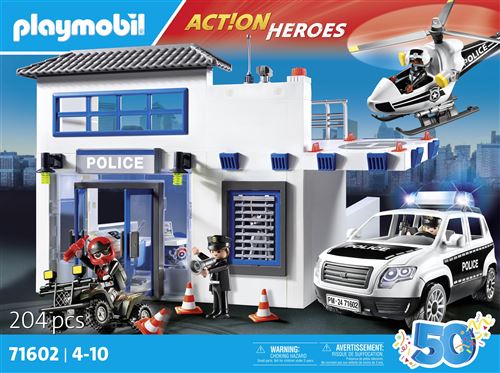 Playmobil Action Heroes 71602 Poste De Police Et Véhicules