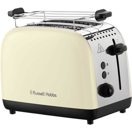 Russell Hobbs Crème Colours Plus - Grille-Pain - 2 Tranche - 2 Emplacements