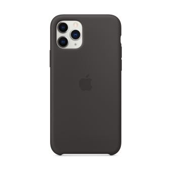 Coque en Silicone pour iPhone 11 Pro Noir