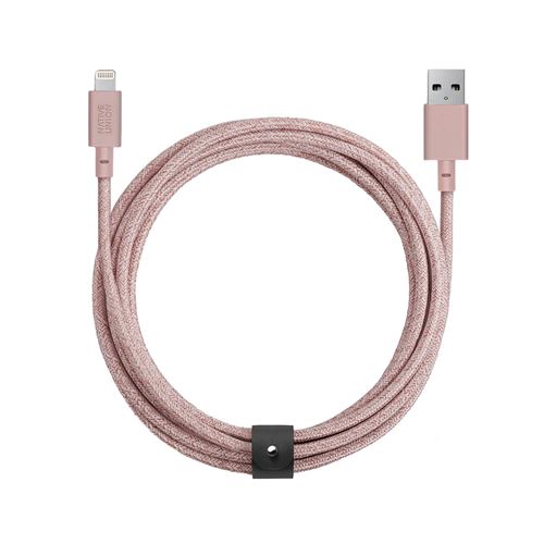 Câble ceinture Native Union Lightning Rose 3m