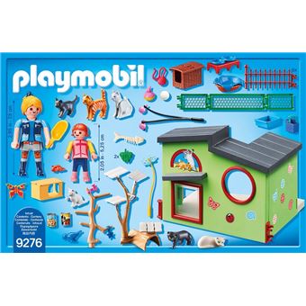 Playmobil chat gris assis