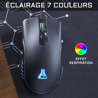 The G-LAB Combo KRYPTON - Pack Clavier et Souris Gamer filaire Rétro-éclairage RGB - Clavier Gaming AZERTY USB Anti-Ghosting + Souris Gaming 6 boutons 3200 DPI - Pack Gamer PC PS4/PS5 Xbox One Mac