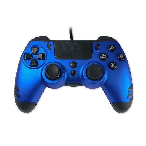 Steelplay Manette de jeu - Slimpack - Filaire 3m - Compatible PS4/PS3/PC - Vibration Double Bleu - vue 3