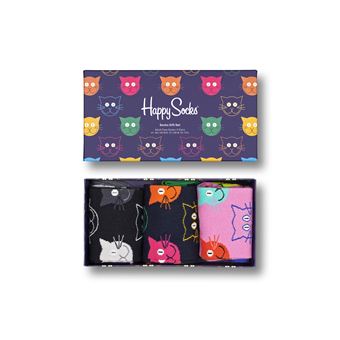 Set de 3 Paires de Chaussettes hautes et mi-bas Happy Socks Mixed Cat Taille 41-46