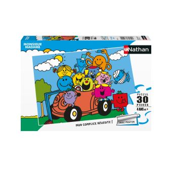 Puzzle 30 pièces Nathan Un monde coloré Monsieur Madame