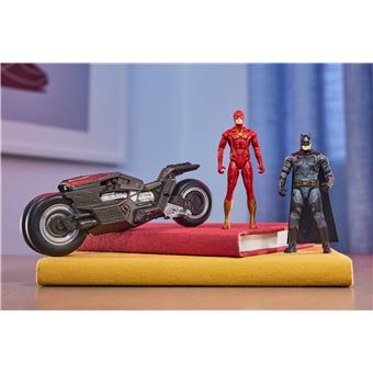 Pack 2 figurines avec Batcycle DC Comics Flash et Batman