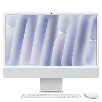 Apple iMac 24" écran retina Verre nano-texturé 4,5K 256Go SSD 16Go RAM Puce M4 CPU 10 coeur GPU 10 cœurs Argent