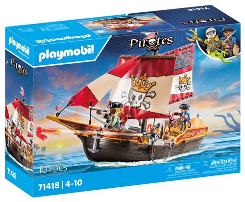 Playmobil Les Pirates 71418 Chaloupe Des Pirates