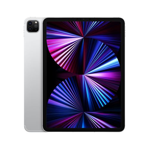 Tablette tactile iPad Pro 11" Puce Apple M1 128 Go Wifi + Cellular 3e génération Argent Mi 2021