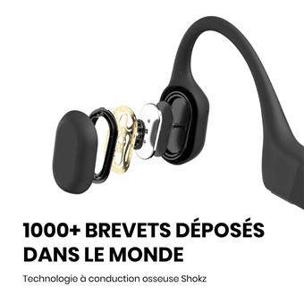 Casque audio sans fil Bluetooth Shokz OpenRun Mini avec réduction du bruit Noir