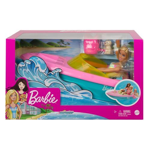Poupée Barbie et son bateau