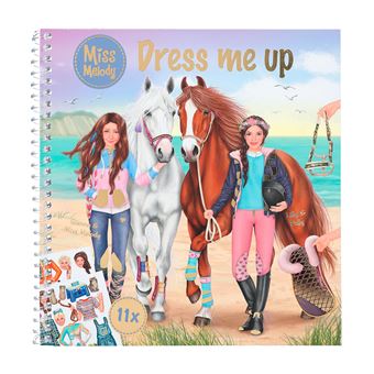 Dessin et coloriage enfant Miss Melody Carnet Stickers Dress Me