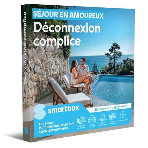 Coffret cadeau SmartBox Séjour en amoureux Déconnexion complice