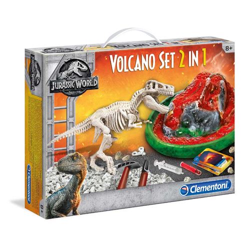Jeu découverte Clementoni Archéo Ludic Jurassic World T-Rex et Volcan