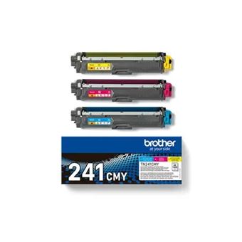 Cartouche d'encre Brotcher TN241CMY Cyan, Magenta et Jaune