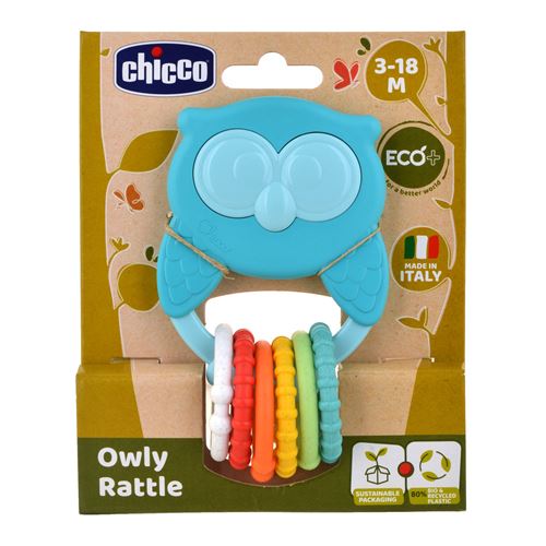 Chicco Multicolore Hochet Hibou Avec Anneaux
