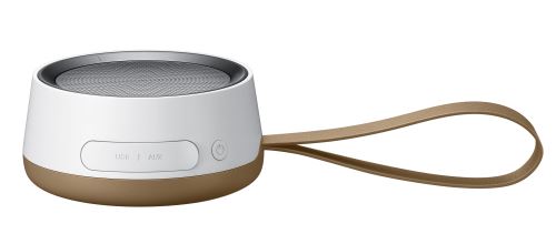 Enceinte Bluetooth Samsung Scoop Blanche et beige