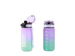 Gourde Itotal Bouteille de motivation Tritan 500 ml Violet et Turquoise