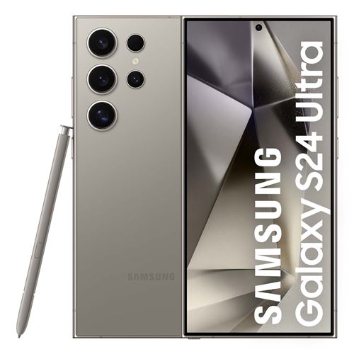 Smartphone Samsung Galaxy S24 Ultra 6,8"" 5G Nano SIM 256 Go Gris État correct - Samsung reconditionné disponible sur Fnac