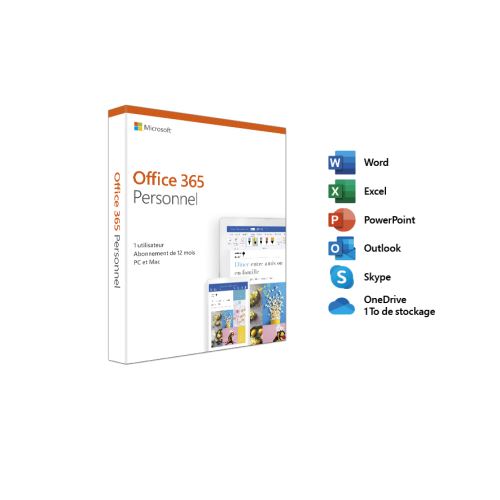 Office 365 Personnel - 1 utilisateur - PC ou Mac - 1 an