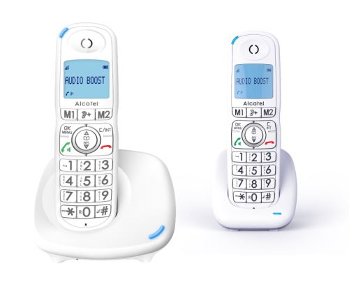 Pack 2 téléphones sans fil Alcatel XL595 Duo Blanc pour Senior