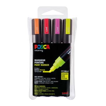 Set De 4 Marqueurs Peinture Posca Uni Modele Aleatoire Surligneur Et Marqueur Achat Prix Fnac