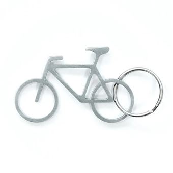 Porte-clés Kikkerland KR99 Décapsuleur en forme de vélo Argent - 1