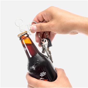Porte-clés Kikkerland KR99 Décapsuleur en forme de vélo Argent