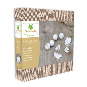 Jeu créatif Sycomore Atelier de bijoux Ciment et feuilles d'or