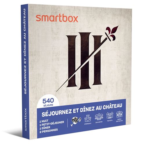 Coffret cadeau SmartBox Séjournez et dînez au château